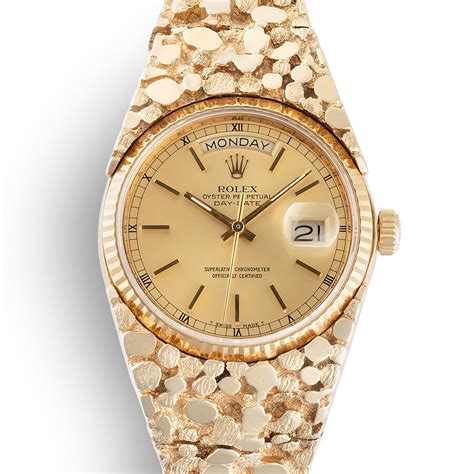 rolex fake gold nugget|rolex 36 nova golden nugget.